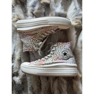 Converse High-Top Womens US 6 Chuck Taylor All Star Platform Polka Dots Canvas